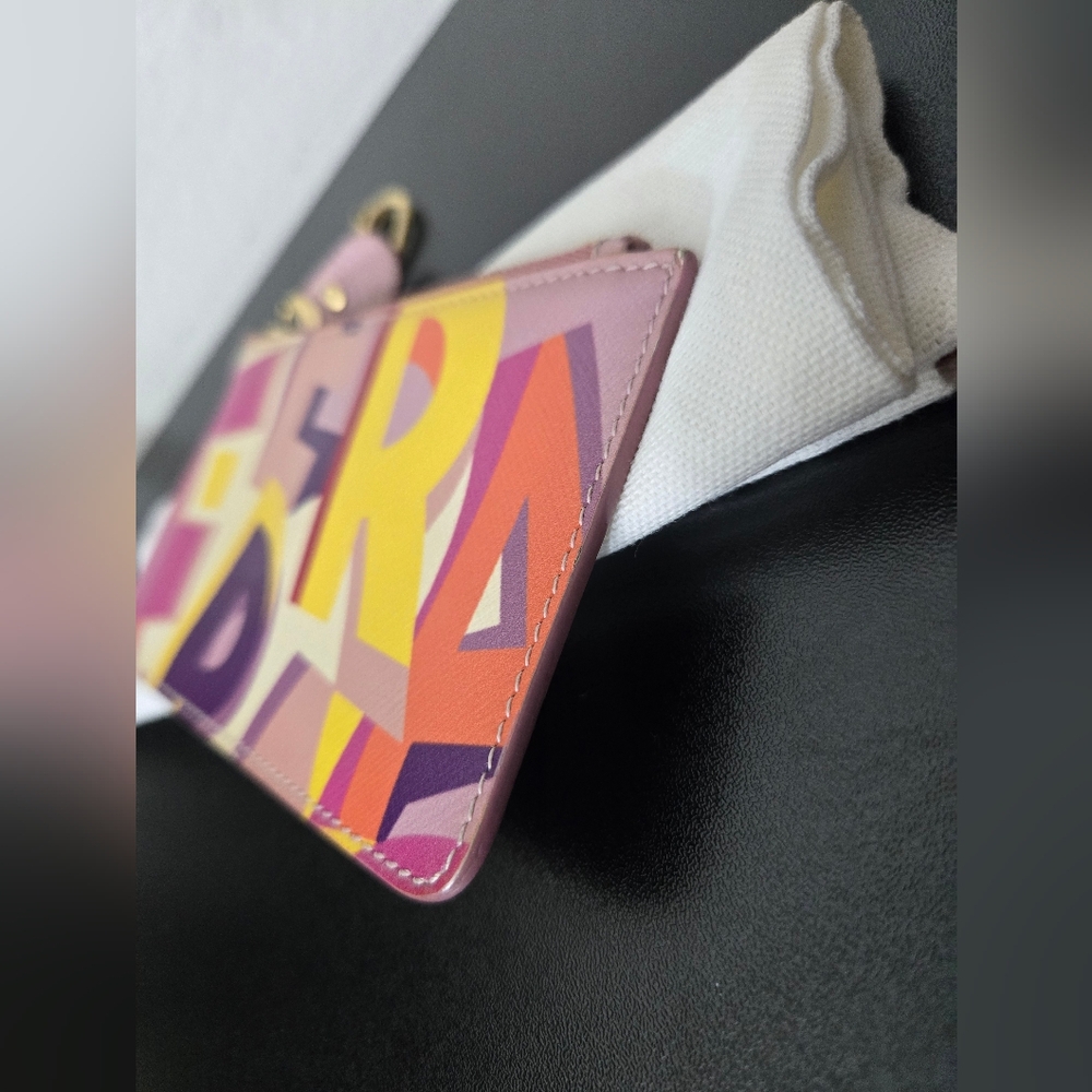 🛑SOLD‼️Salvatore Ferragamo Colorful Letter Wallet with Gold Accent - Picture 4 of 8